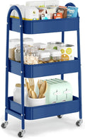 EAGMAK 3 Tier Utility Rolling Cart, Metal Storage Cart by Eagmak