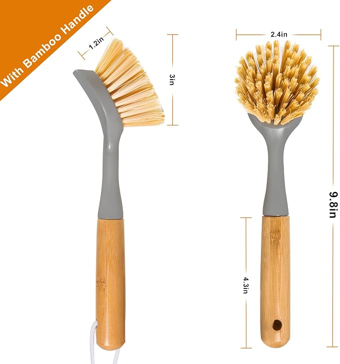 2 Pack Kitchen Dish Brushes - Image 4