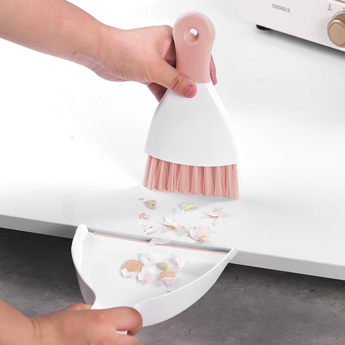 NACENA Mini Dustpan and Brush Set, Small Broom and Dustpan Set Dust Pan and - Image 3