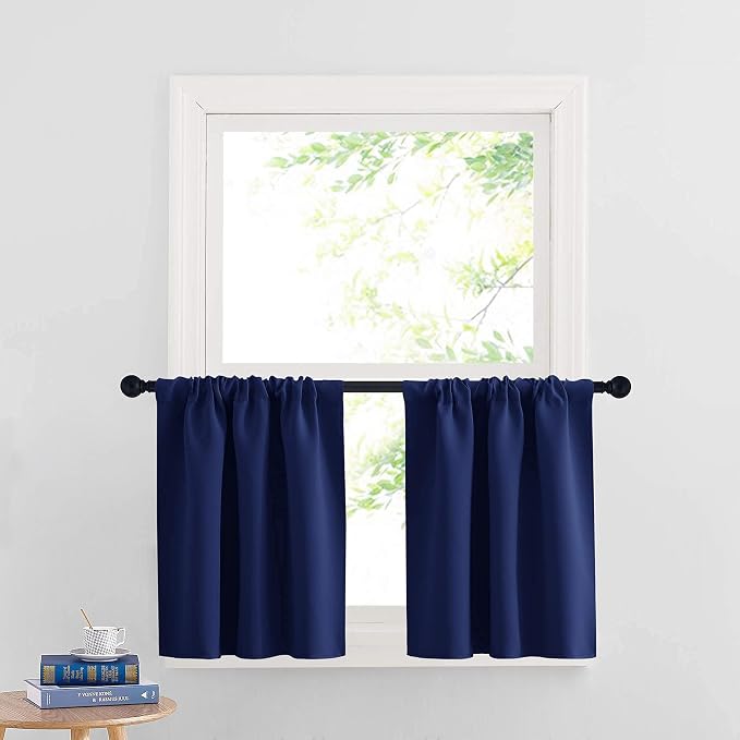 RYB HOME Kitchen Curtains Blackout Half Window Short Drapes by RYBHOME