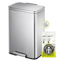 EKO Madison Brushed Stainless 50 Liter/13.2 Gallon Step Trash Can by EKO