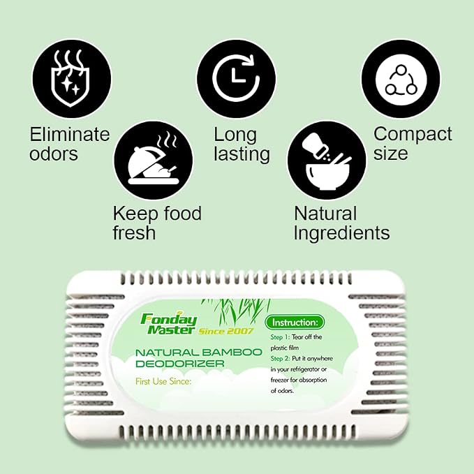 4Packs Fonday Refrigerator Deodorizer Odor Eliminator - Image 2