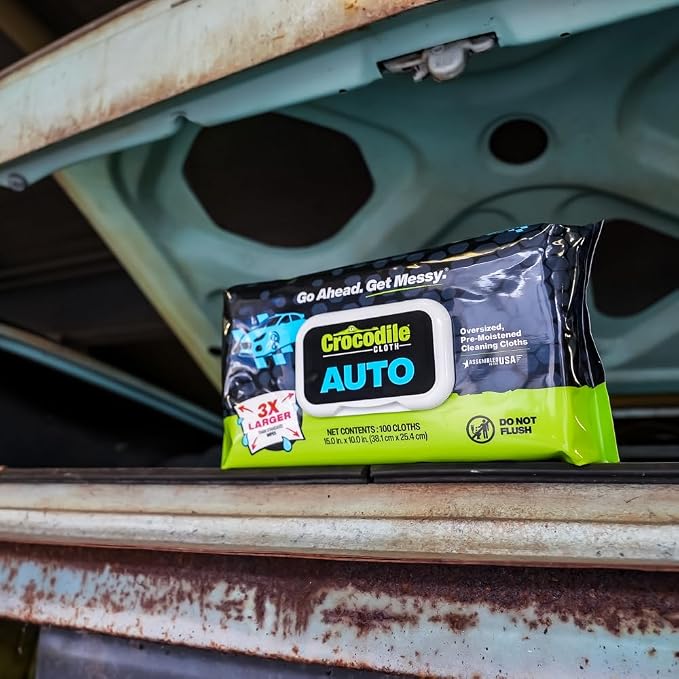 Crocodile Cloth Auto Cleaning Wipes – 600 Count XL 15" x 10" Heavy-Duty Car - Image 7