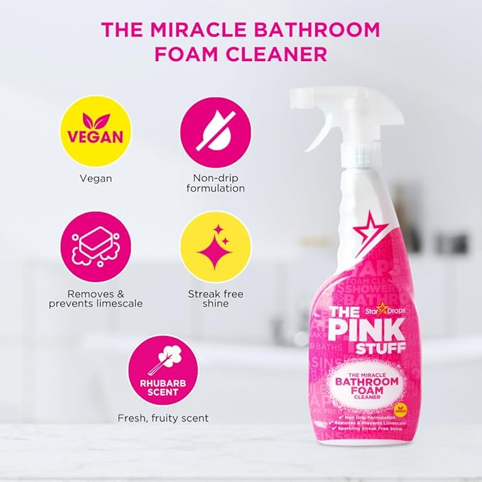 Stardrops - The Pink Stuff - The Miracle Cleaning Paste, Bathroom Foam Spray - Image 4