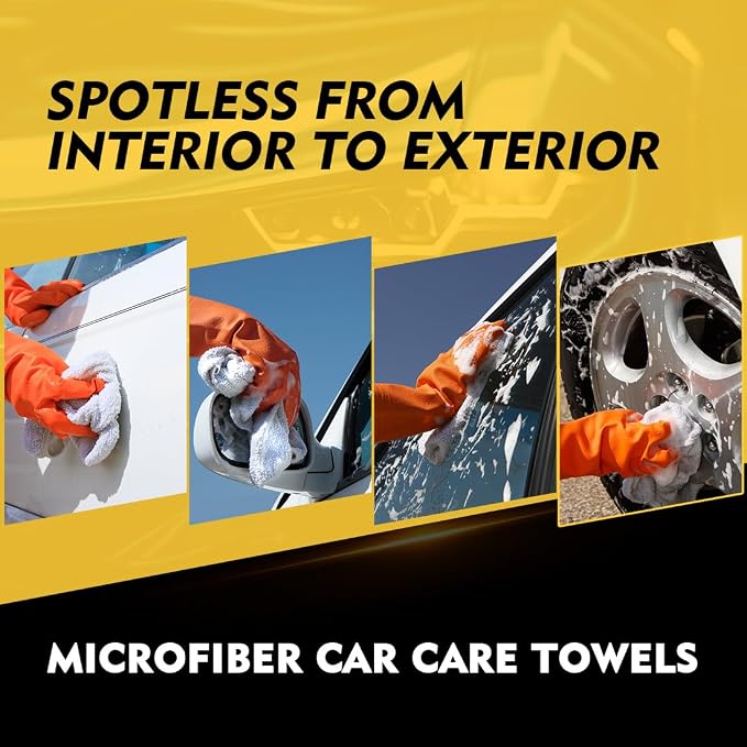 HOMEXCEL White Microfiber Cleaning Cloth 50 Pack, 12.5 x 12.5 inch Microfiber - Image 5