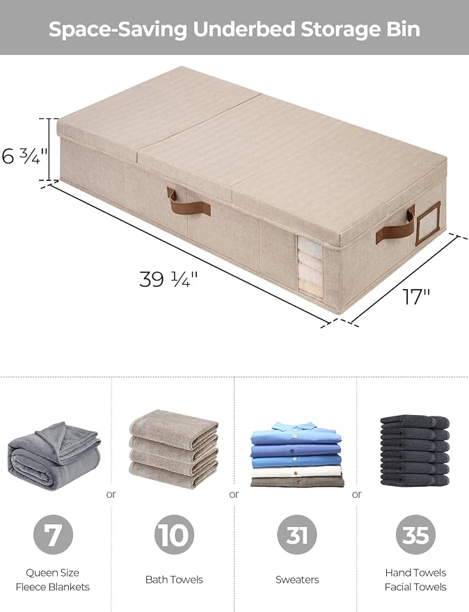 StorageWorks 2-Pack Jumbo Under Bed Storage Bins - Image 2