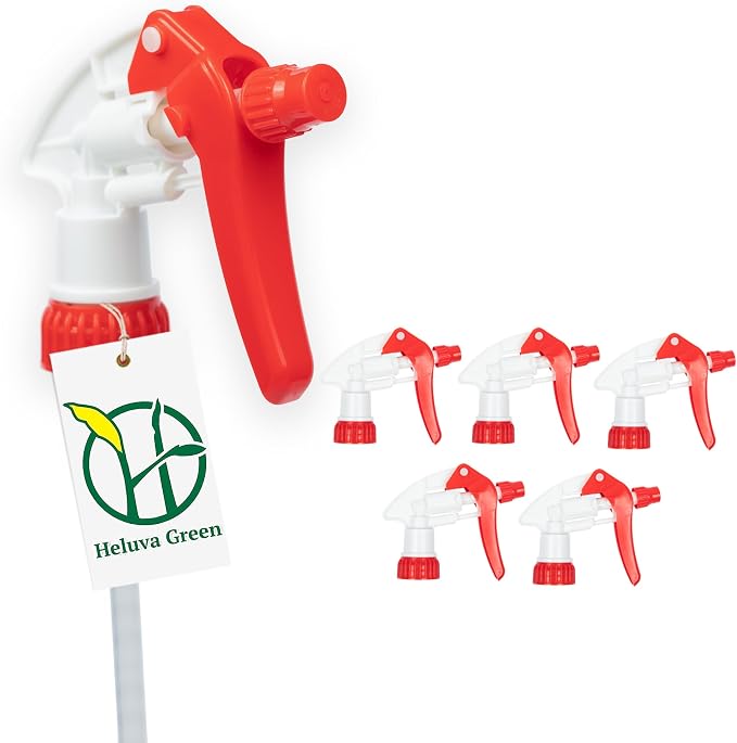 Heluva Green Spray Bottle Nozzle Replacement, Bottle Tops Only by HeluvaGreen