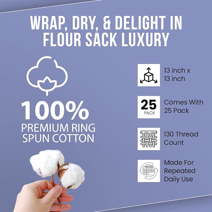 Dish Cloths Cotton| Kitchen Wash Cloth| Shop Towels Absorbent and Lint Free - Image 7