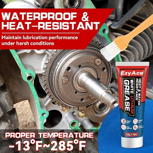 White Lithium Grease, Garage Door Lubricant, Track Rail, Waterproof&Heat - Image 3