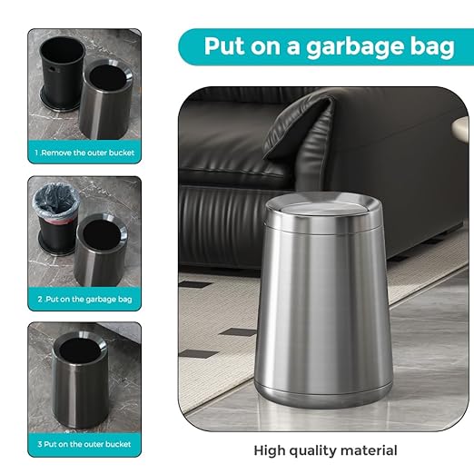 2.1 Gallon Bathroom Trash can - Image 6