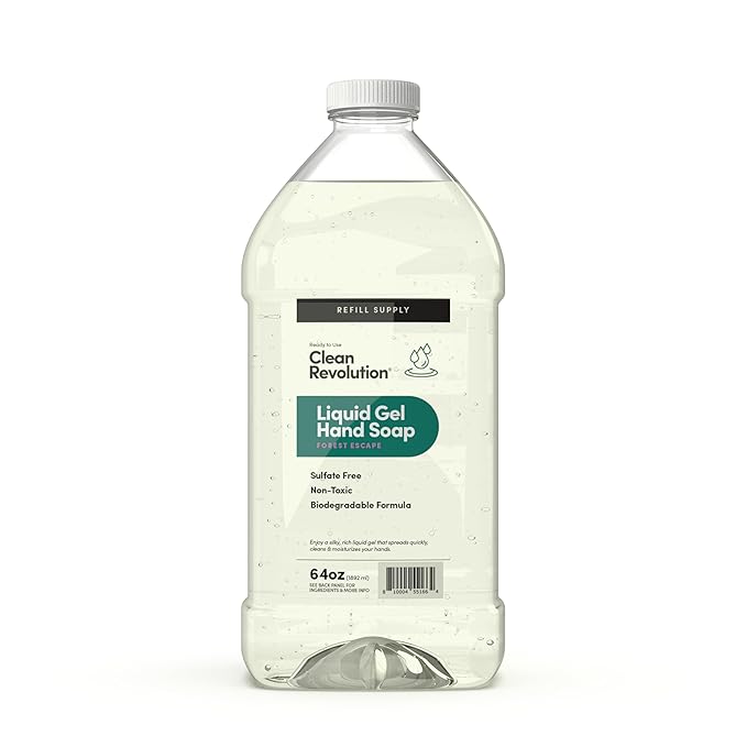 Clean Revolution Liquid Gel Hand Soap, Silky Rich Liquid, Quick Lather by CleanRevolution