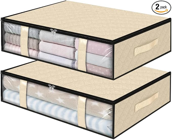 StorageRight Under Bed Storage Bins, Breathable Organizer by StorageRight