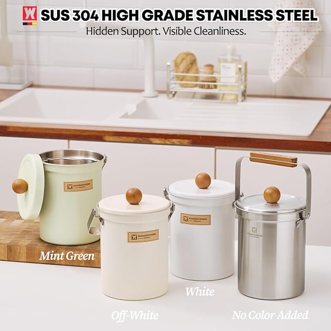 Kitchen Countertop Compost Bin 101ounces / 3Liters, Airtight Lid SUS304 - Image 6
