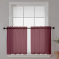 Chyhomenyc Sheer Tier Curtains 24 Inch Length, Small Cute Window Curtains by Chyhomenyc