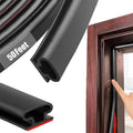 Black Rubber Weather Stripping Door Seal Strip, D Shape Door Rubber Weather by PUNDIN