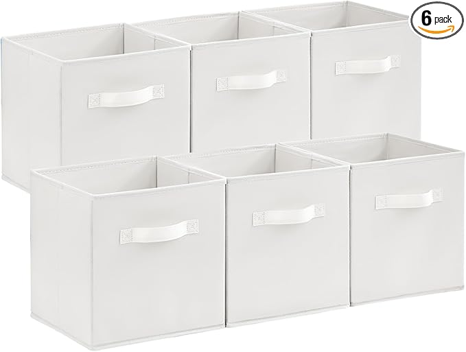 Lifewit Collapsible Fabric Storage Cubes Bins Set 11 Inch, Foldable Cubby by Lifewit
