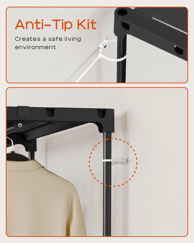 Clothes Rack, Portable Closet, 71.7 Inch Large Capacity Wardrobe Closet - Image 8