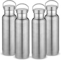 Neihepal 20 oz Insulated Water Bottles Bulk 4 Pack, Stainless Steel Double Wall by Neihepal