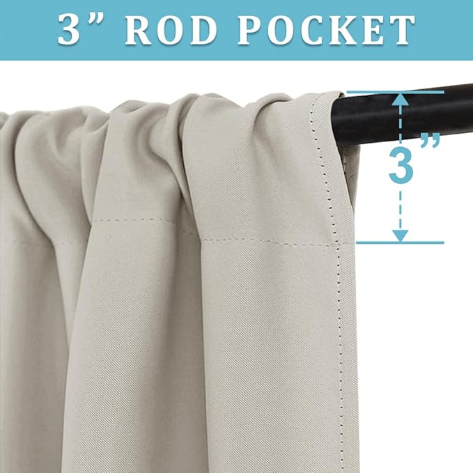 RYB HOME Curtains for Bedroom 84 inches Long, W 42 x L 84, 2 Panels - Image 4