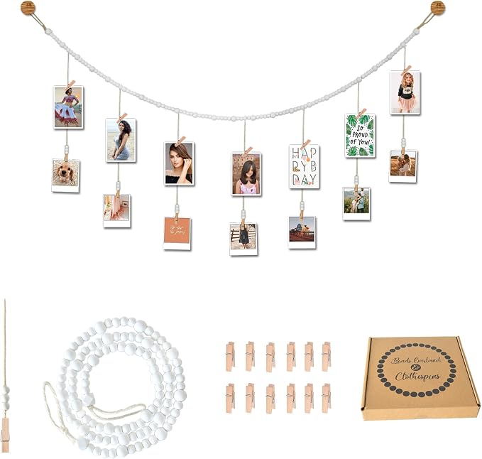 4 Feet Wooden Beads Garland by Yudarte