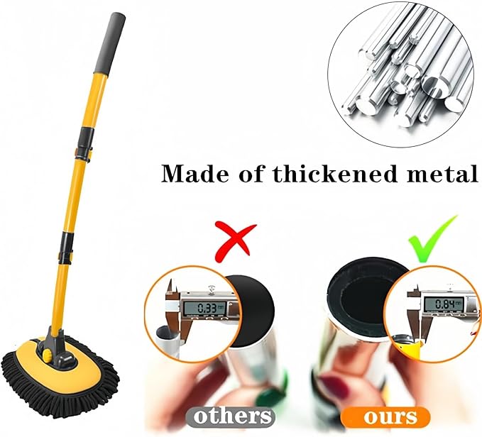 Car Wash Brush with Long Handle, Microfiber Towels Car Wash Kit Cleaning - Image 3