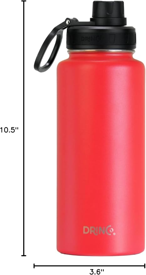 DRINCO Stainless Steel Water Bottle Spout Lid Vacuum Insulated Double Wall - Image 6
