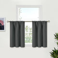 BGment Dark Grey Half Window Curtains 30 Inches Length by BGment