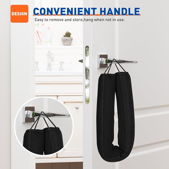 MAGZO Door Draft Stopper 36 Inches, Weighted Triangular Door Snake - Image 8