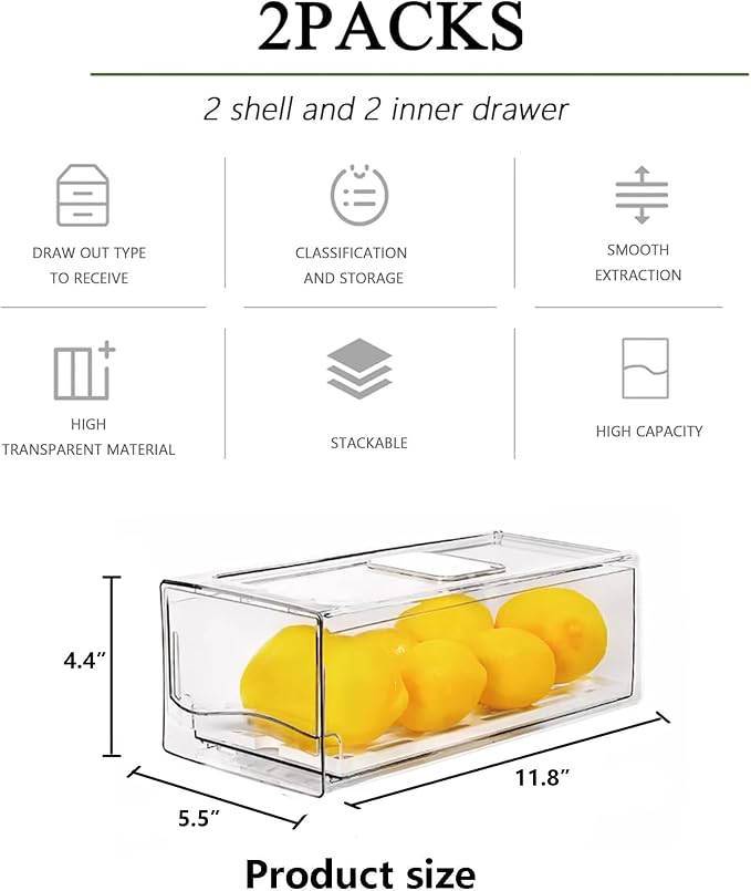 2 Pack Fruit Storage Containers - Image 2