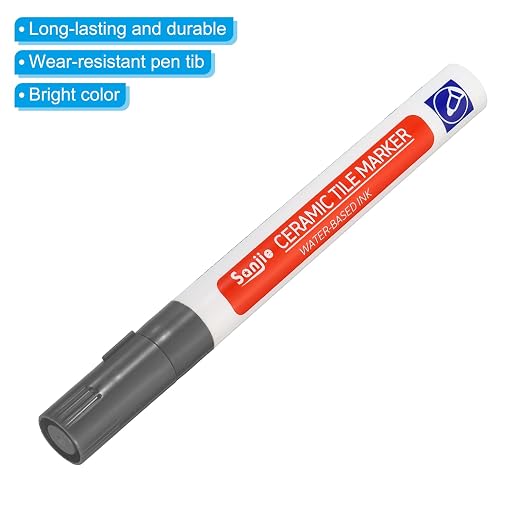 PATIKIL Grout Pen, 4 Pack Dark Grey Tile Marker Waterproof Grout Sealer Pen - Image 4