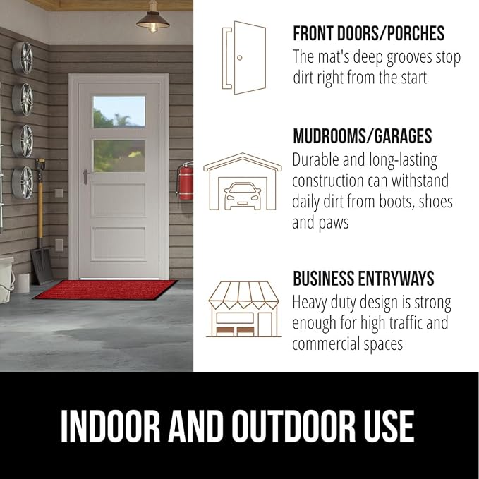GORILLA GRIP Traffic Guard Door Mat, Heavy Duty Welcome Mats, Commercial Office - Image 7