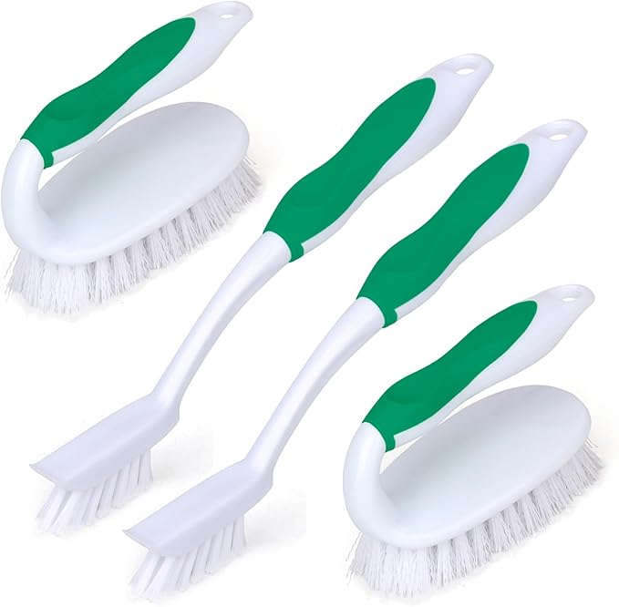 Scrub Brush Set, 4 Pack Deep Cleaning Brush Kit by HileSwan