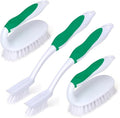 Scrub Brush Set, 4 Pack Deep Cleaning Brush Kit by HileSwan