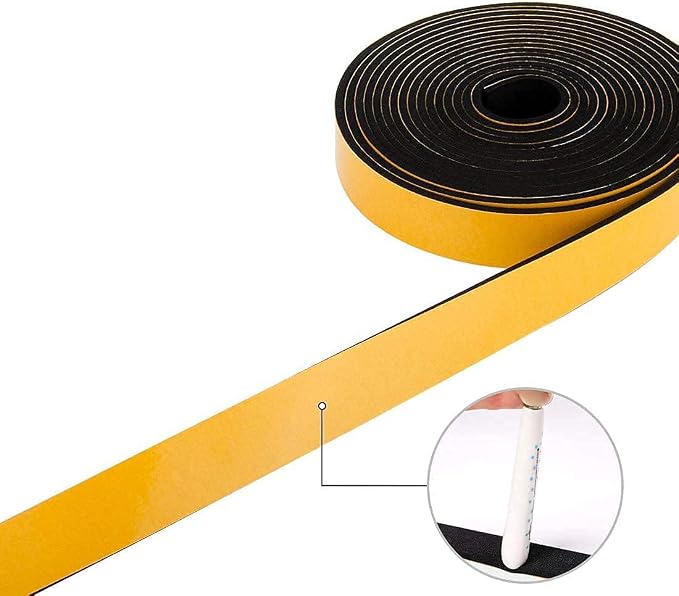 High Density Foam Tape 2-Pack, 1/2 Inch Wide X 3/8 Inch Thick, Self-Adhesive - Image 4