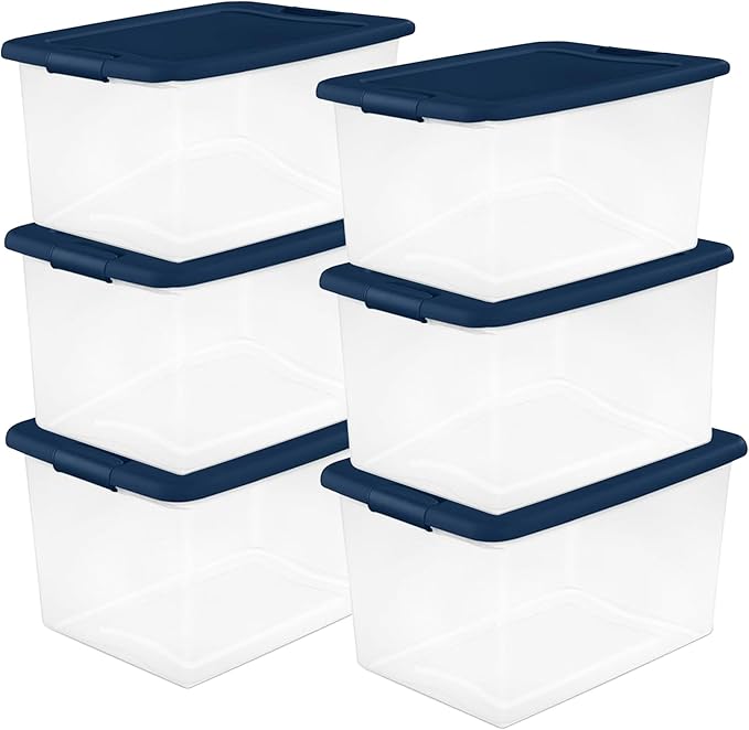 Sterilite 18-Pack Color Program, Large Clear Plastic Storage Bins - Image 7