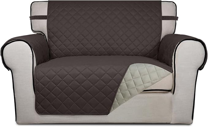 PureFit Reversible Quilted Sofa Cover, Water Resistant Slipcover Furniture by PureFit