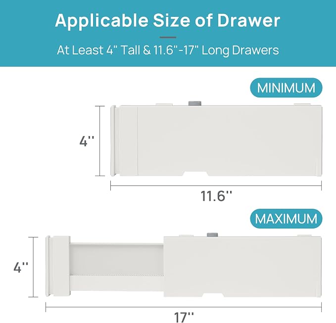 Vtopmart 4 Pack Drawer Dividers - Image 3