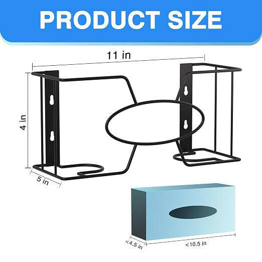 Glove Box Holder for Wall Mount, Disposable Glove Dispenser, Metal Box - Image 6