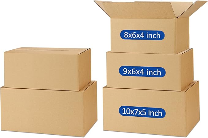 Assorted-Sizes-Shipping-Boxes-45-Pack: 8x6x4 & 9x6x4 & 10x7x5 by POEVER