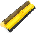 11.6" Window Squeegee with Scrubber, 2-in-1 Car Glass Cleaning Kit with Sponge by Opow