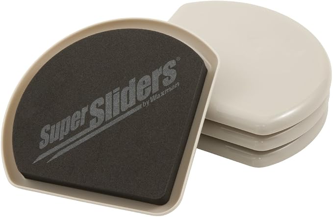 Super Sliders 5 Inch Square Corner Plastic Reusable Furniture Sliders - Image 3