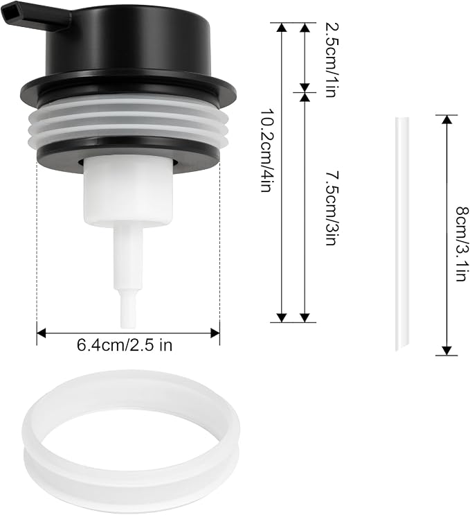 Foam Soap Dispenser Pump 2pcsHead Replacement Spare Plastic Pump Bathroom - Image 3