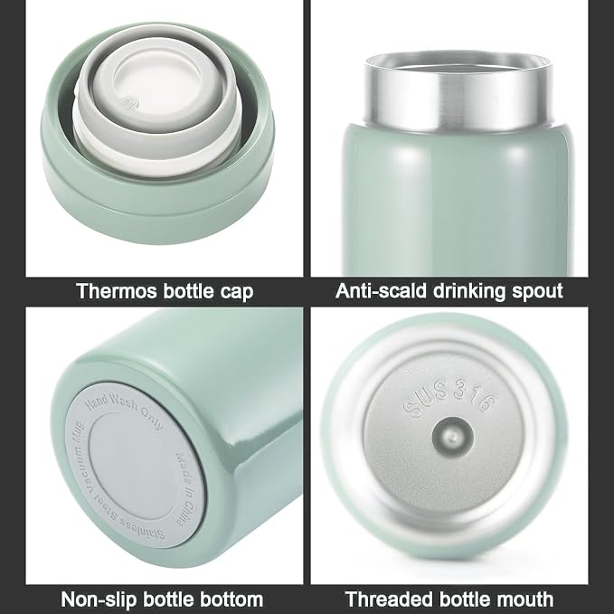 Mini Thermos Cute Water Bottle - 7 oz Tiny Insulated Vacuum 18/10 Stainless - Image 3
