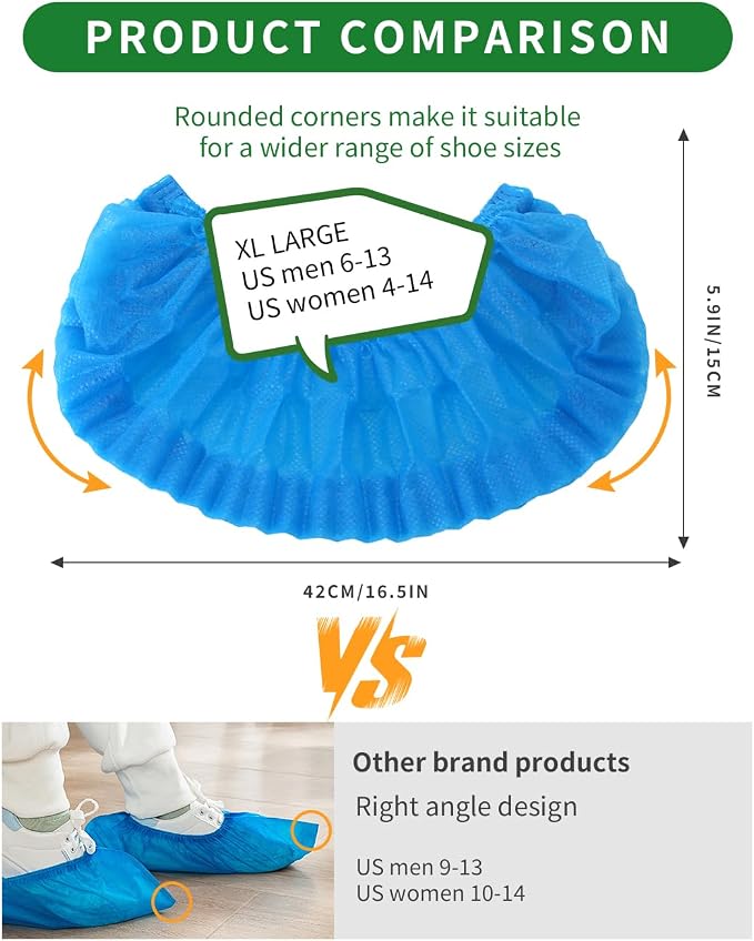 50Pcs Non-Woven Shoe Covers Disposable Non Slip - Image 5