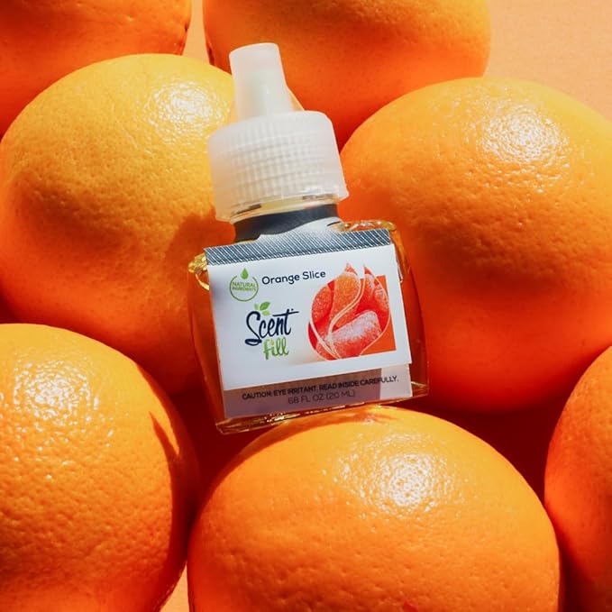 Scent Fill Orange Slice Plug in Air Freshener, 4 Scented Oil Refills - Image 3