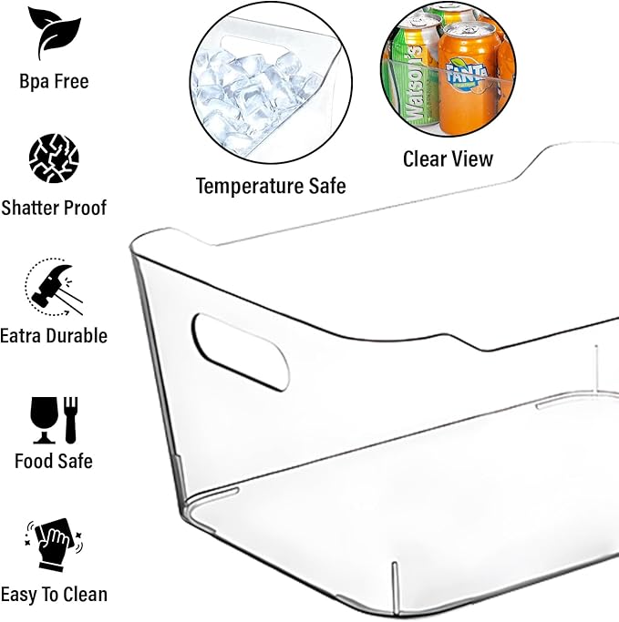 Clear storage organizer bins, Medium Kitchen Cabinet Organizers and Storage - Image 6