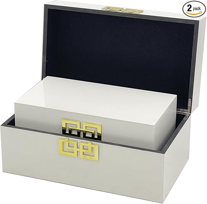 Galt International Large & Small Decorative Storage Box w/Hinged Lid by GaltInternational