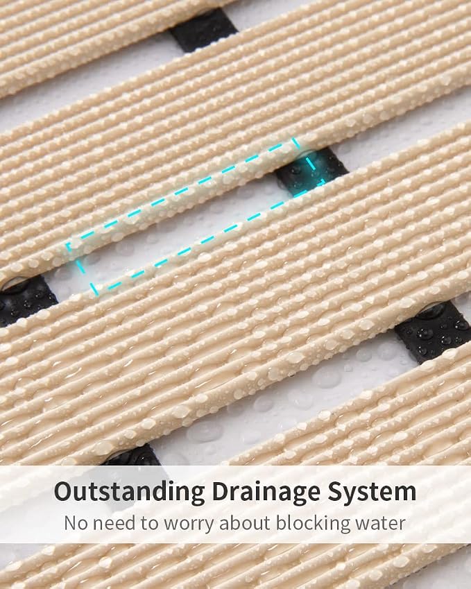 PADOOR Shower-Mat Non Slip, Heavy Duty Bathtub-Mat Curlable Quick Drain Sturdy - Image 3