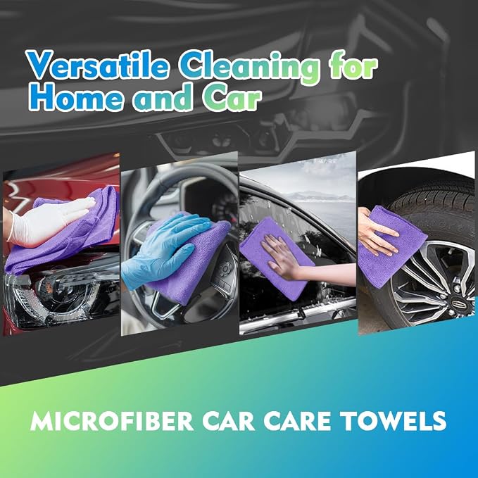 HOMEXCEL Microfiber Cleaning Cloth 12 Pack 12.5 x 12.5 Inch Microfiber Towels - Image 4