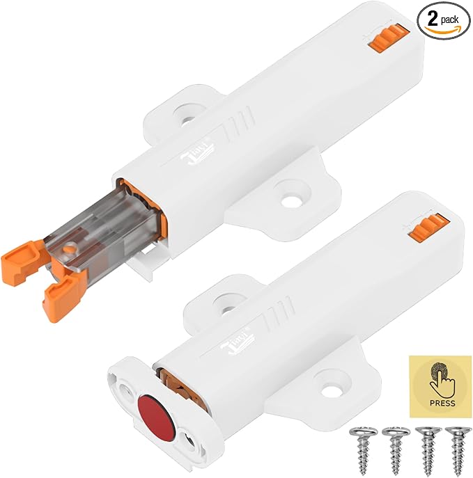 Jiayi Push to Open Door Catches Heavy Duty 2 Pack Push Opener Door Latch by Jiayi